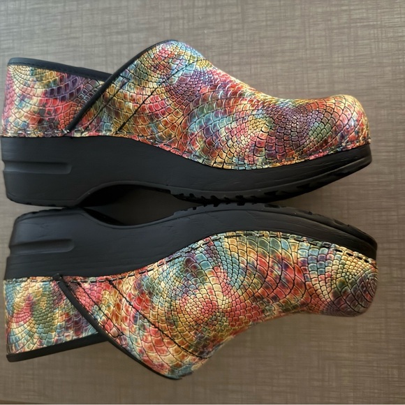 Sanita Rainbow Pebble Professional Leather Clogs sz 38 - Picture 4 of 8